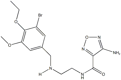 4-amino-N-{2-[(3-bromo-4-ethoxy-5-methoxybenzyl)amino]ethyl}-1,2,5-oxadiazole-3-carboxamide Struktur