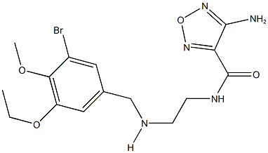 4-amino-N-{2-[(3-bromo-5-ethoxy-4-methoxybenzyl)amino]ethyl}-1,2,5-oxadiazole-3-carboxamide Struktur