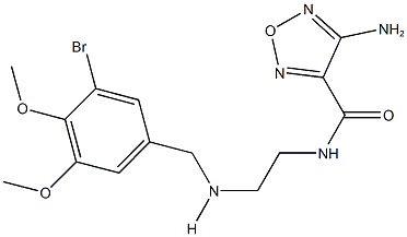 4-amino-N-{2-[(3-bromo-4,5-dimethoxybenzyl)amino]ethyl}-1,2,5-oxadiazole-3-carboxamide Struktur