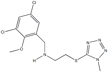 N-(3,5-dichloro-2-methoxybenzyl)-N-{2-[(1-methyl-1H-tetraazol-5-yl)sulfanyl]ethyl}amine Struktur