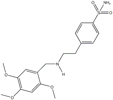 4-{2-[(2,4,5-trimethoxybenzyl)amino]ethyl}benzenesulfonamide Struktur