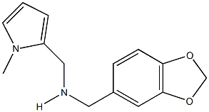 N-(1,3-benzodioxol-5-ylmethyl)-N-[(1-methyl-1H-pyrrol-2-yl)methyl]amine Struktur