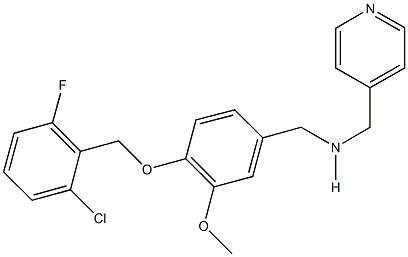 N-{4-[(2-chloro-6-fluorobenzyl)oxy]-3-methoxybenzyl}-N-(4-pyridinylmethyl)amine Struktur