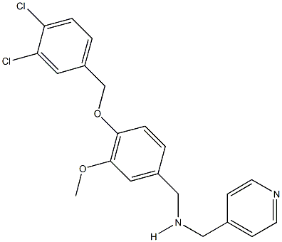 N-{4-[(3,4-dichlorobenzyl)oxy]-3-methoxybenzyl}-N-(4-pyridinylmethyl)amine Struktur