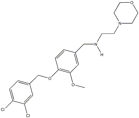 N-{4-[(3,4-dichlorobenzyl)oxy]-3-methoxybenzyl}-N-[2-(4-morpholinyl)ethyl]amine Struktur