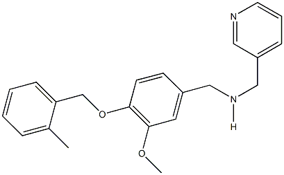 N-{3-methoxy-4-[(2-methylbenzyl)oxy]benzyl}-N-(3-pyridinylmethyl)amine Struktur