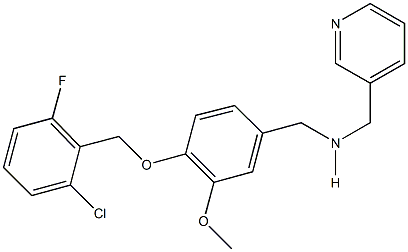 N-{4-[(2-chloro-6-fluorobenzyl)oxy]-3-methoxybenzyl}-N-(3-pyridinylmethyl)amine Struktur