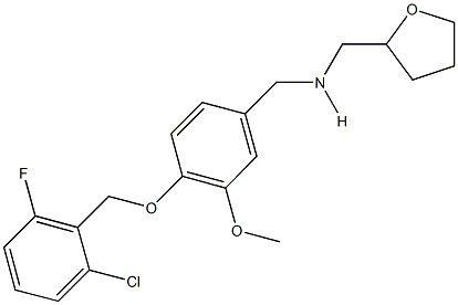 N-{4-[(2-chloro-6-fluorobenzyl)oxy]-3-methoxybenzyl}-N-(tetrahydro-2-furanylmethyl)amine Struktur