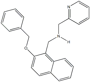 N-{[2-(benzyloxy)-1-naphthyl]methyl}-N-(2-pyridinylmethyl)amine Struktur