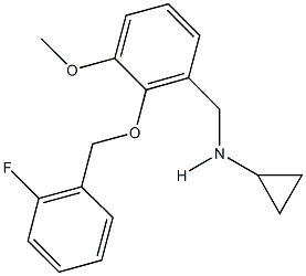 N-cyclopropyl-N-{2-[(2-fluorobenzyl)oxy]-3-methoxybenzyl}amine Struktur