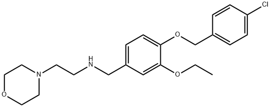 N-{4-[(4-chlorobenzyl)oxy]-3-ethoxybenzyl}-N-[2-(4-morpholinyl)ethyl]amine Struktur