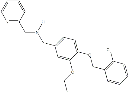 N-{4-[(2-chlorobenzyl)oxy]-3-ethoxybenzyl}-N-(2-pyridinylmethyl)amine Struktur