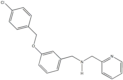 N-{3-[(4-chlorobenzyl)oxy]benzyl}-N-(2-pyridinylmethyl)amine Struktur