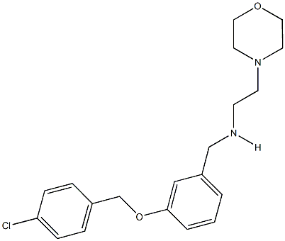 N-{3-[(4-chlorobenzyl)oxy]benzyl}-N-[2-(4-morpholinyl)ethyl]amine Struktur