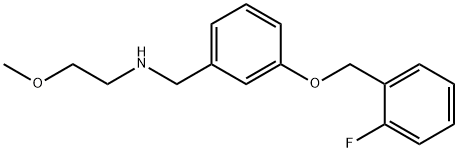 N-{3-[(2-fluorobenzyl)oxy]benzyl}-N-(2-methoxyethyl)amine Struktur