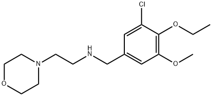 N-(3-chloro-4-ethoxy-5-methoxybenzyl)-N-[2-(4-morpholinyl)ethyl]amine Struktur