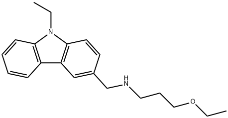 N-(3-ethoxypropyl)-N-[(9-ethyl-9H-carbazol-3-yl)methyl]amine Struktur