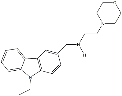 N-[(9-ethyl-9H-carbazol-3-yl)methyl]-N-[2-(4-morpholinyl)ethyl]amine Struktur