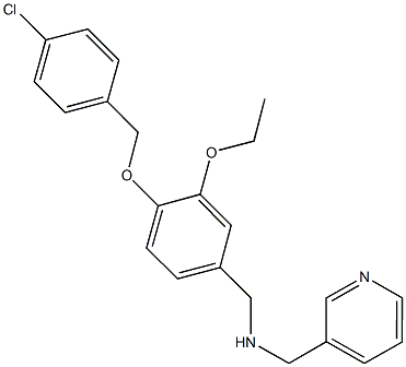 N-{4-[(4-chlorobenzyl)oxy]-3-ethoxybenzyl}-N-(3-pyridinylmethyl)amine Struktur