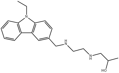 1-[(2-{[(9-ethyl-9H-carbazol-3-yl)methyl]amino}ethyl)amino]-2-propanol Struktur