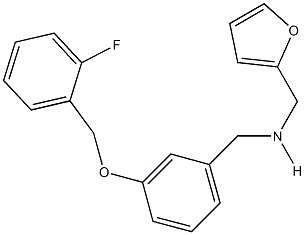 N-{3-[(2-fluorobenzyl)oxy]benzyl}-N-(2-furylmethyl)amine Struktur