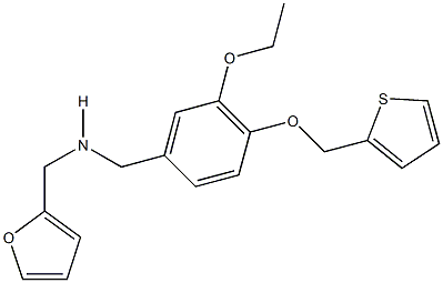 N-[3-ethoxy-4-(2-thienylmethoxy)benzyl]-N-(2-furylmethyl)amine Struktur