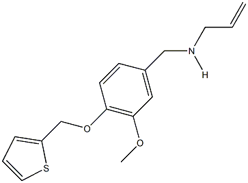 N-allyl-N-[3-methoxy-4-(2-thienylmethoxy)benzyl]amine Struktur