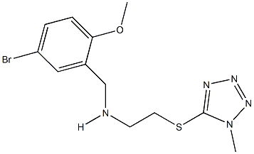 N-(5-bromo-2-methoxybenzyl)-N-{2-[(1-methyl-1H-tetraazol-5-yl)sulfanyl]ethyl}amine Struktur