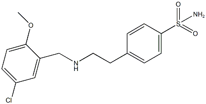 4-{2-[(5-chloro-2-methoxybenzyl)amino]ethyl}benzenesulfonamide Struktur