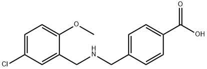 4-{[(5-chloro-2-methoxybenzyl)amino]methyl}benzoic acid Struktur