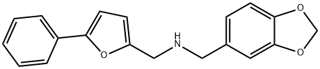 N-(1,3-benzodioxol-5-ylmethyl)-N-[(5-phenyl-2-furyl)methyl]amine Struktur