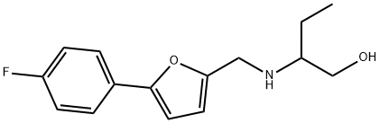 2-({[5-(4-fluorophenyl)-2-furyl]methyl}amino)-1-butanol Struktur