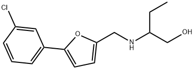 2-({[5-(3-chlorophenyl)-2-furyl]methyl}amino)-1-butanol Struktur