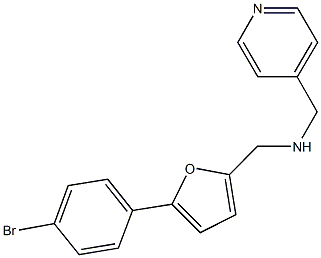 [5-(4-bromophenyl)-2-furyl]-N-(4-pyridinylmethyl)methanamine Struktur