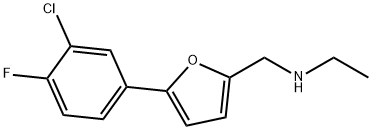 N-{[5-(3-chloro-4-fluorophenyl)-2-furyl]methyl}-N-ethylamine Struktur