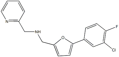 N-{[5-(3-chloro-4-fluorophenyl)-2-furyl]methyl}-N-(2-pyridinylmethyl)amine Struktur