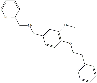 N-[3-methoxy-4-(2-phenylethoxy)benzyl]-N-(2-pyridinylmethyl)amine Struktur