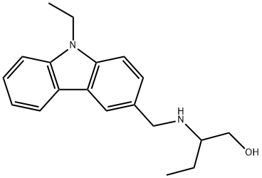 2-{[(9-ethyl-9H-carbazol-3-yl)methyl]amino}-1-butanol Struktur