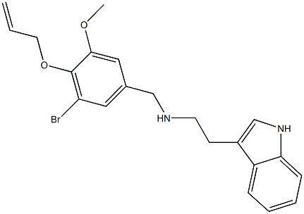 N-[4-(allyloxy)-3-bromo-5-methoxybenzyl]-N-[2-(1H-indol-3-yl)ethyl]amine Struktur