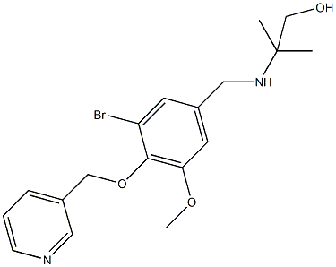 2-{[3-bromo-5-methoxy-4-(3-pyridinylmethoxy)benzyl]amino}-2-methyl-1-propanol Struktur