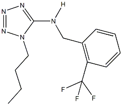 N-(1-butyl-1H-tetraazol-5-yl)-N-[2-(trifluoromethyl)benzyl]amine Struktur