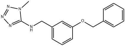 N-[3-(benzyloxy)benzyl]-N-(1-methyl-1H-tetraazol-5-yl)amine Struktur