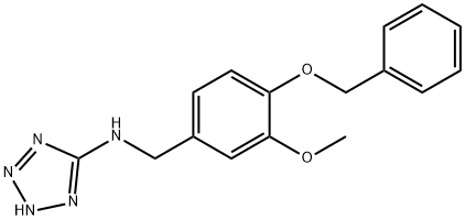 N-[4-(benzyloxy)-3-methoxybenzyl]-N-(2H-tetraazol-5-yl)amine Struktur