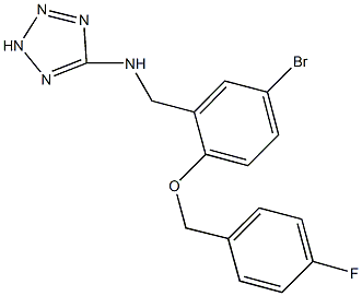 N-{5-bromo-2-[(4-fluorobenzyl)oxy]benzyl}-N-(2H-tetraazol-5-yl)amine Struktur