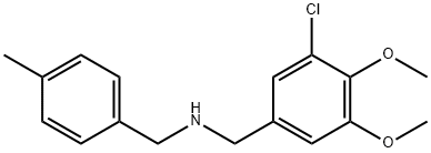 N-(3-chloro-4,5-dimethoxybenzyl)-N-(4-methylbenzyl)amine Struktur