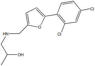 1-({[5-(2,4-dichlorophenyl)-2-furyl]methyl}amino)-2-propanol Struktur