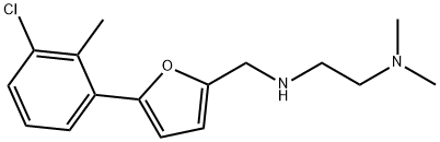 N-{[5-(3-chloro-2-methylphenyl)-2-furyl]methyl}-N-[2-(dimethylamino)ethyl]amine Struktur