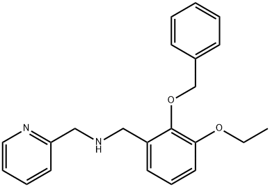 N-[2-(benzyloxy)-3-ethoxybenzyl]-N-(2-pyridinylmethyl)amine Struktur