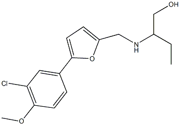 2-({[5-(3-chloro-4-methoxyphenyl)-2-furyl]methyl}amino)-1-butanol Struktur