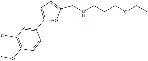 N-{[5-(3-chloro-4-methoxyphenyl)-2-furyl]methyl}-N-(3-ethoxypropyl)amine Struktur